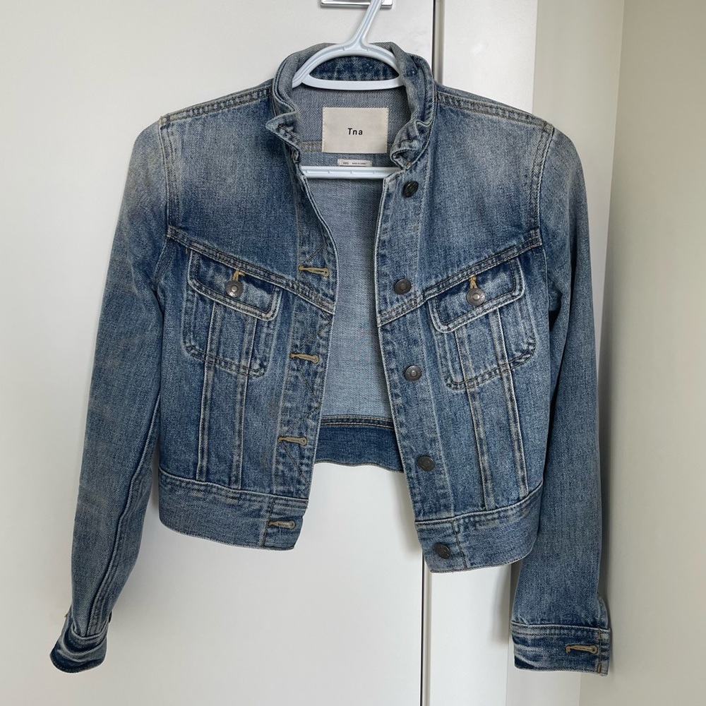 Aritzia TNA Cropped Jean Jacket XXS